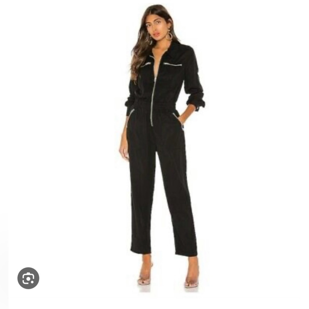 NWT Blank NYC black long sleeve jumpsuit with zippers